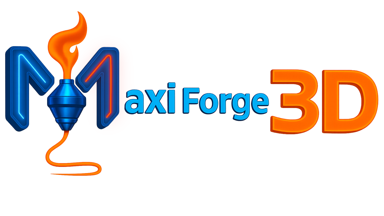 MaxiForge 3D logo horizontal