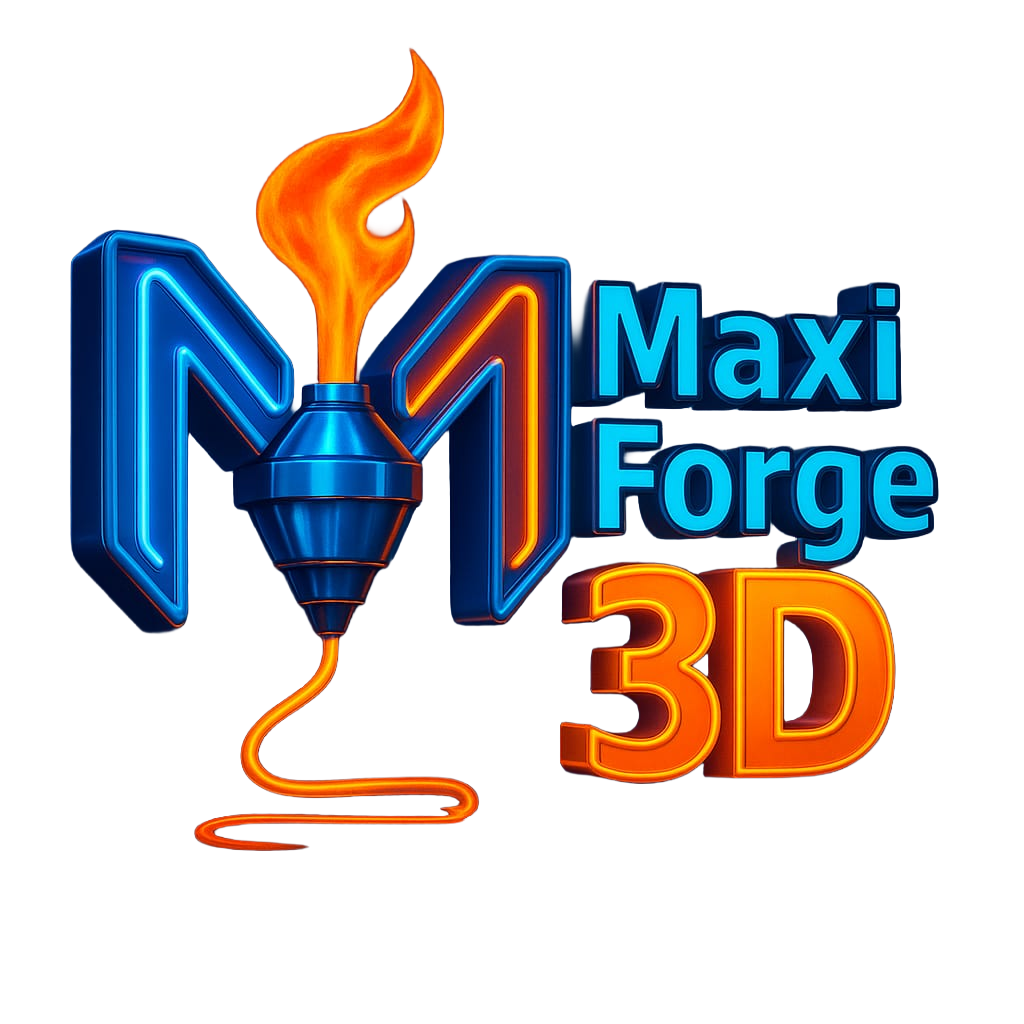 MaxiForge 3D logo vertical